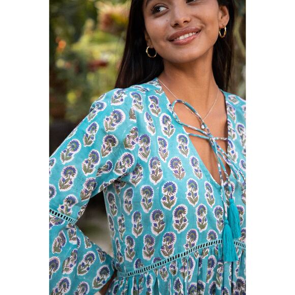 NWOT The Fox and the Mermaid Manah Dress: Sky Blue Sz M - Picture 3 of 6